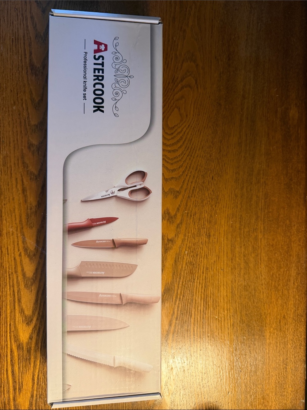 AsterCook Professional Knife Set - Rose Gold Accent (New in Box)